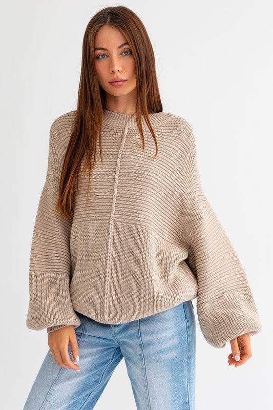 Ribbed Knitted Sweater - Akana Style