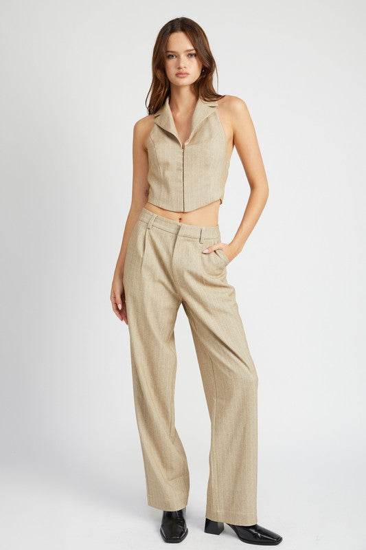 HALTER NECK TOP WITH OPEN BACK - Akana Style