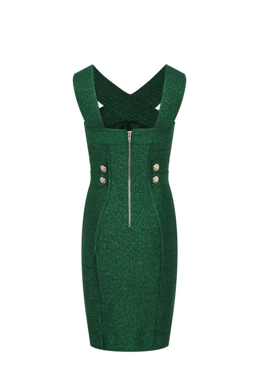 Metallic Bandage dress