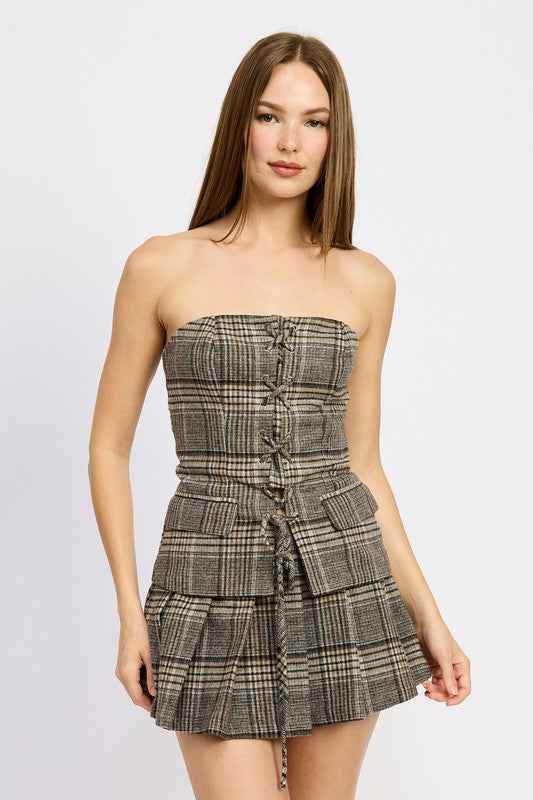 Pleated Plaid Mini Skirt for Trendy Style and Comfort - Akana Style