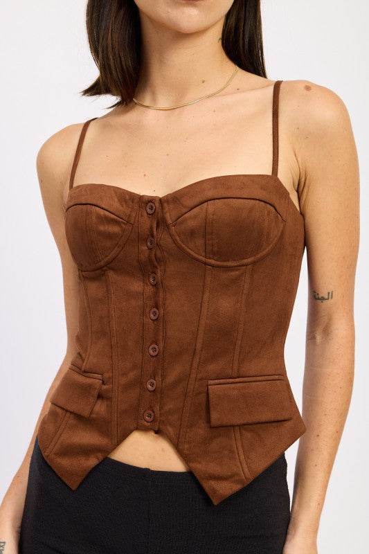 BACK LACE UP BUSTIER TOP - Akana Style
