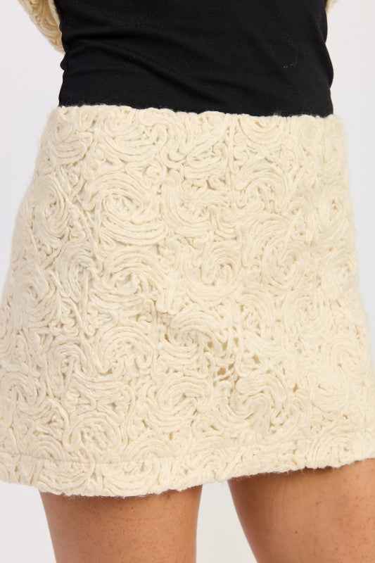 NOVELTY MACRAME MINI SKIRT