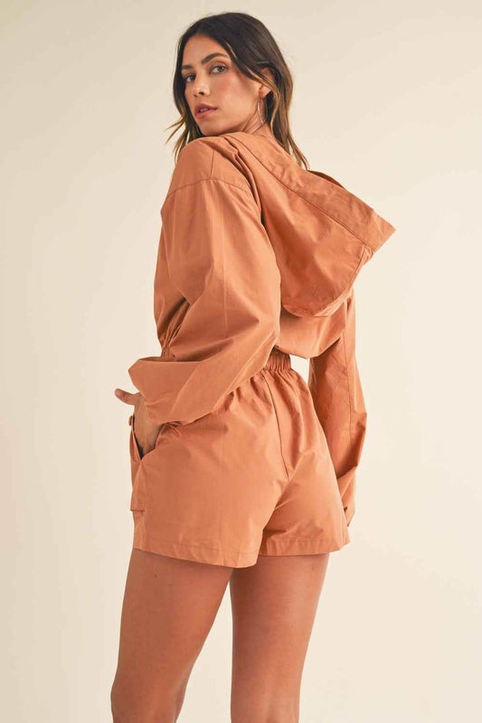 Snap Down Hooded Romper for Ultimate Comfort and Style - Akana Style