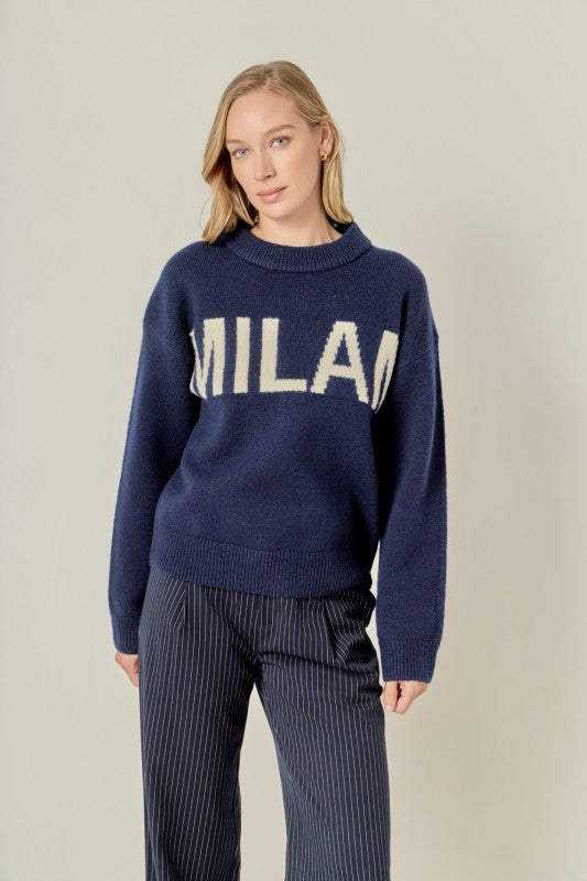 Lettering sweater
