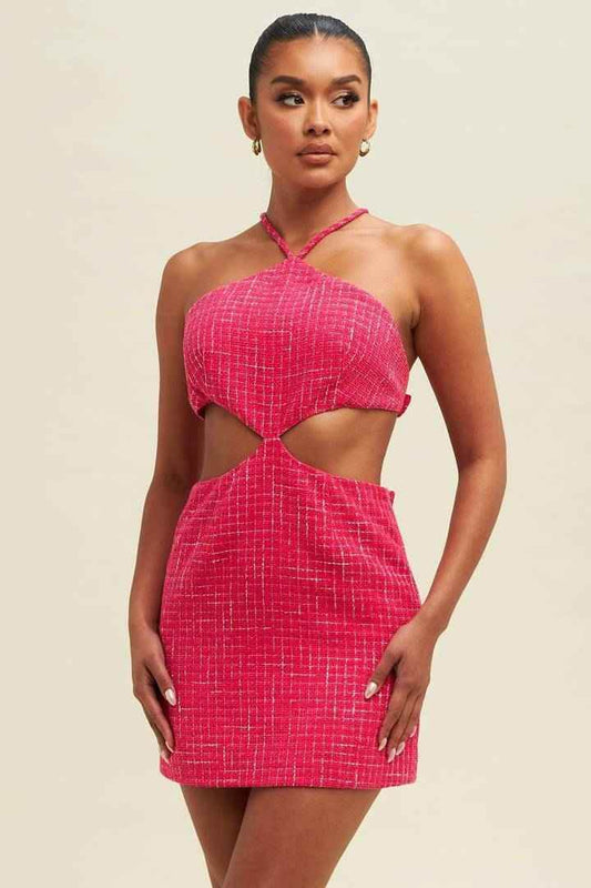 Bow Cutout Mini Dress for Effortless Style and Elegance - Akana Style