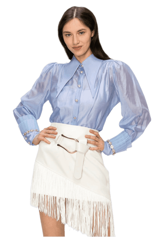 Layered Tassel Mini Skirt with Fringed Belt - Akana Style