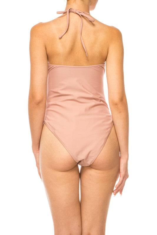 SOPHICATED ONE PIECE CRISS CROSS FLORAL BATHING SU - Akana