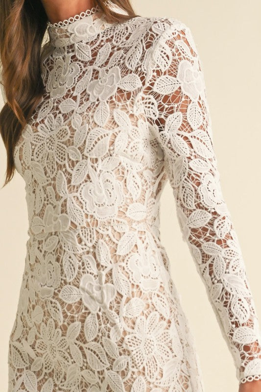 Pre-order Floral Lace Midi Dress