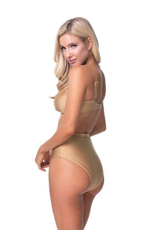 GOLD HIGH WAIST BIKINI SET - Akana Style