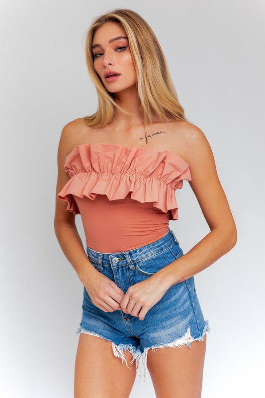 Ruffle Detail Bodysuit