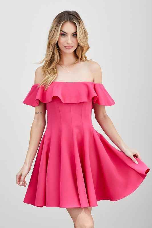 A Line Ruffle Dress - Akana Style
