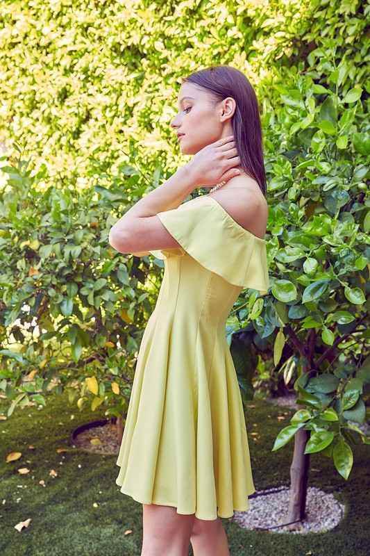 A Line Ruffle Dress - Akana Style