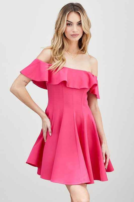 A Line Ruffle Dress - Akana Style