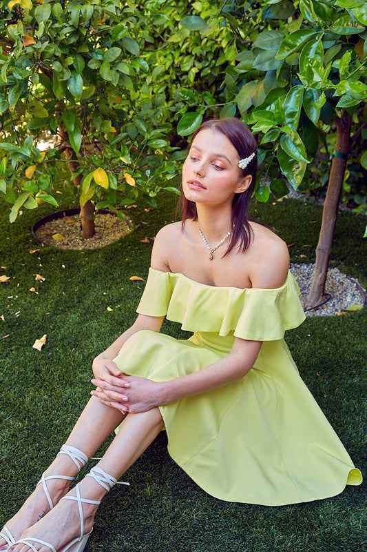 A Line Ruffle Dress - Akana Style