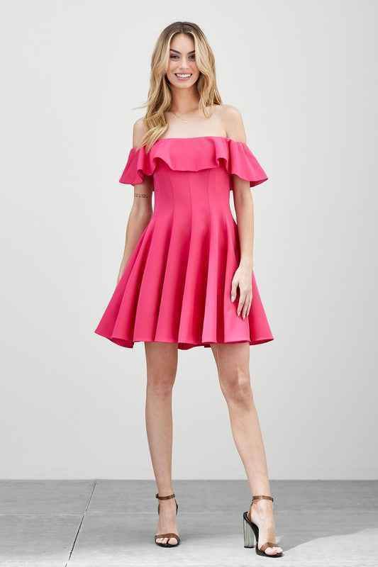 A Line Ruffle Dress - Akana Style