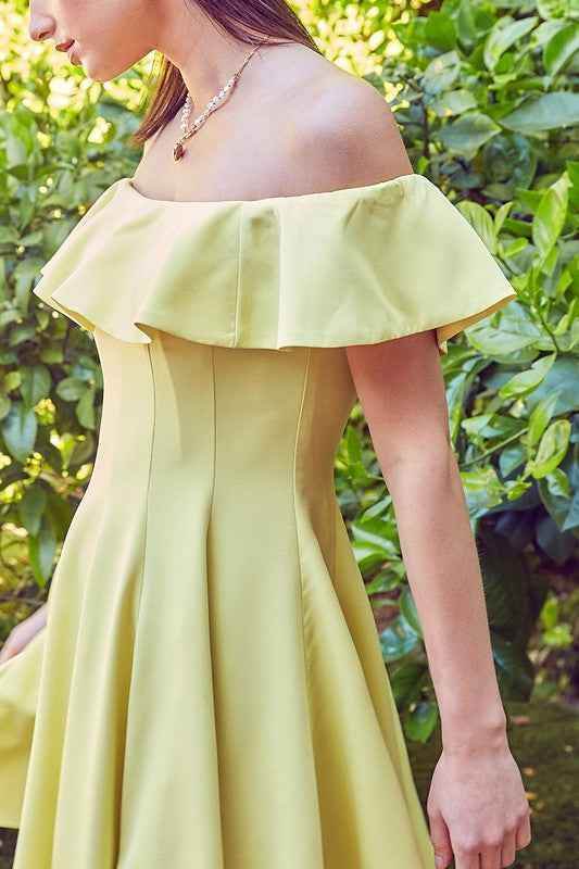 A Line Ruffle Dress - Akana Style