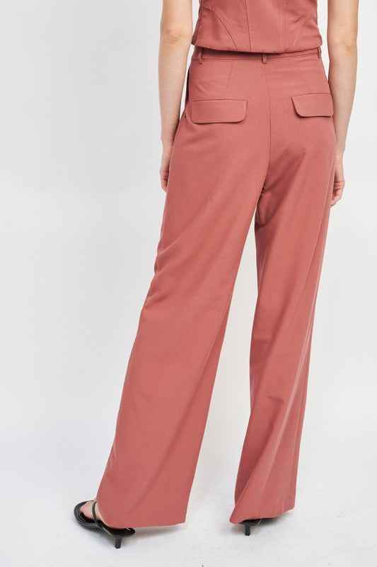 ASYMMETRICAL LONG BELT TROUSERS - Akana Style
