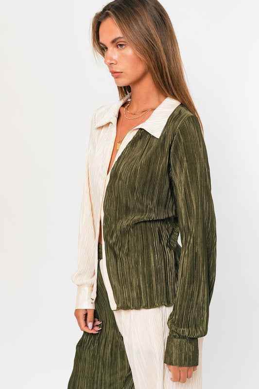 Long Sleeve Collared Shirt for Effortless Style and Comfort - Akana Style