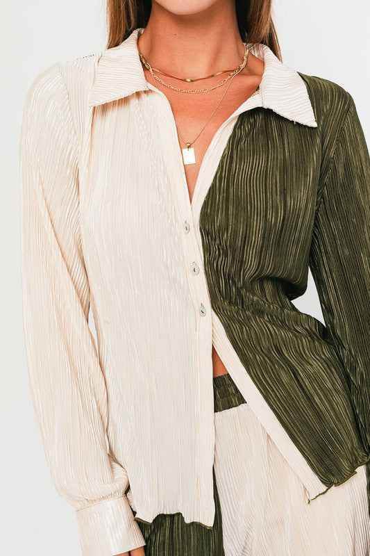 Long Sleeve Collared Shirt for Effortless Style and Comfort - Akana Style