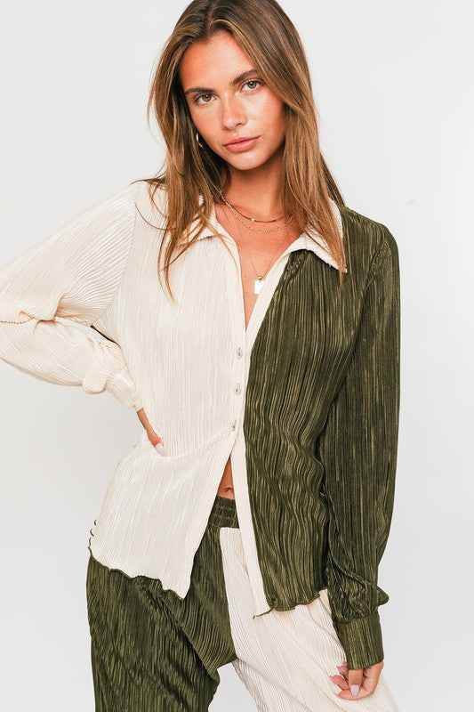 Long Sleeve Collared Shirt for Effortless Style and Comfort - Akana Style