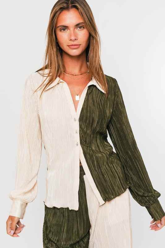 Long Sleeve Collared Shirt for Effortless Style and Comfort - Akana Style
