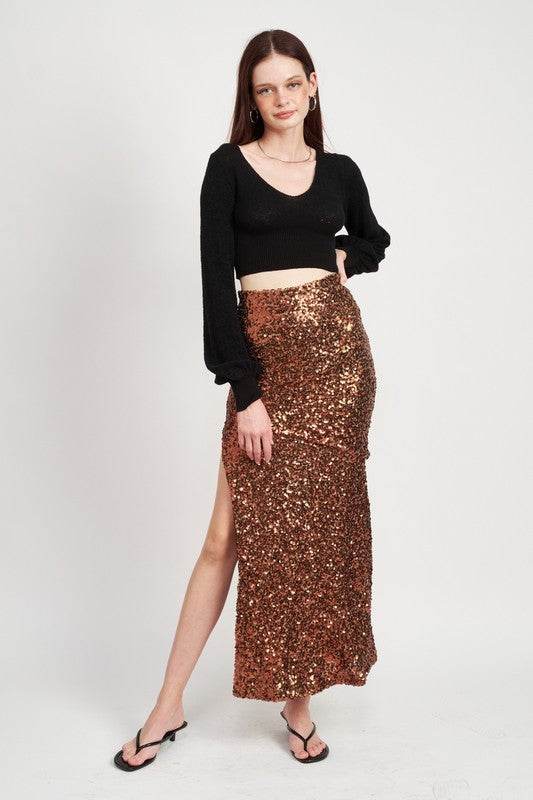 Printed High Waisted Maxi Skirt - Chic and Versatile Fashion Essential - Akana Style
