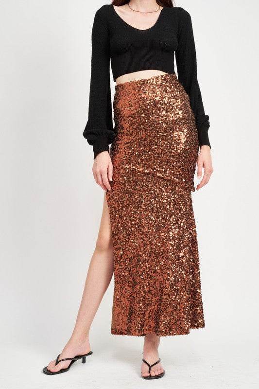 Printed High Waisted Maxi Skirt - Chic and Versatile Fashion Essential - Akana Style