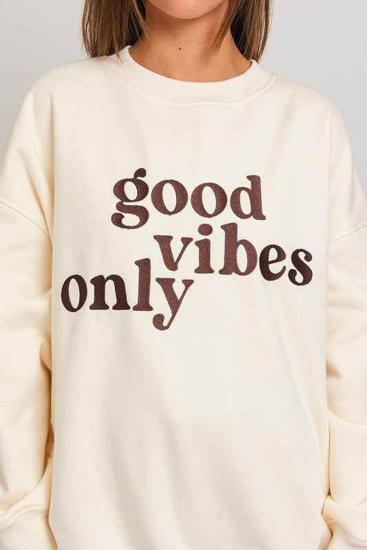 Letter Embroidery Sweatshirt for Oversized Stylish Comfort - Akana Style
