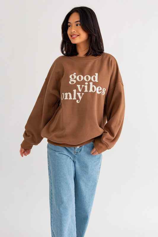 Letter Embroidery Sweatshirt for Oversized Stylish Comfort - Akana Style