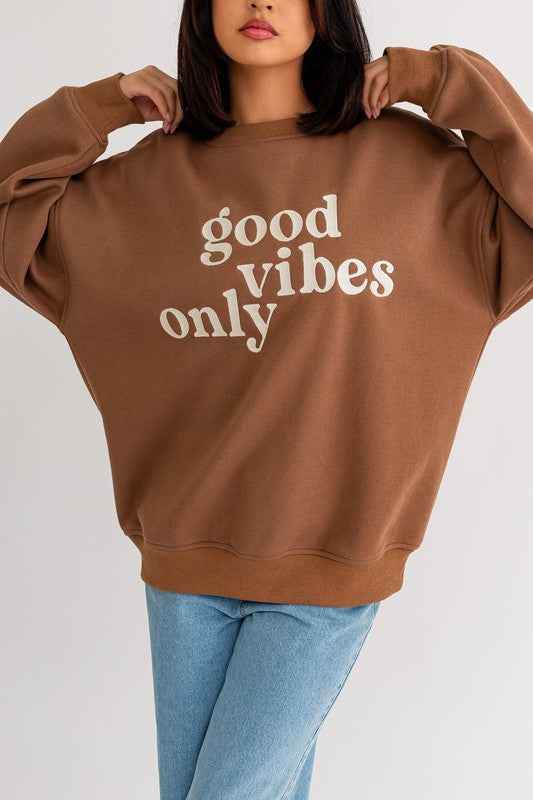 Letter Embroidery Sweatshirt for Oversized Stylish Comfort - Akana Style
