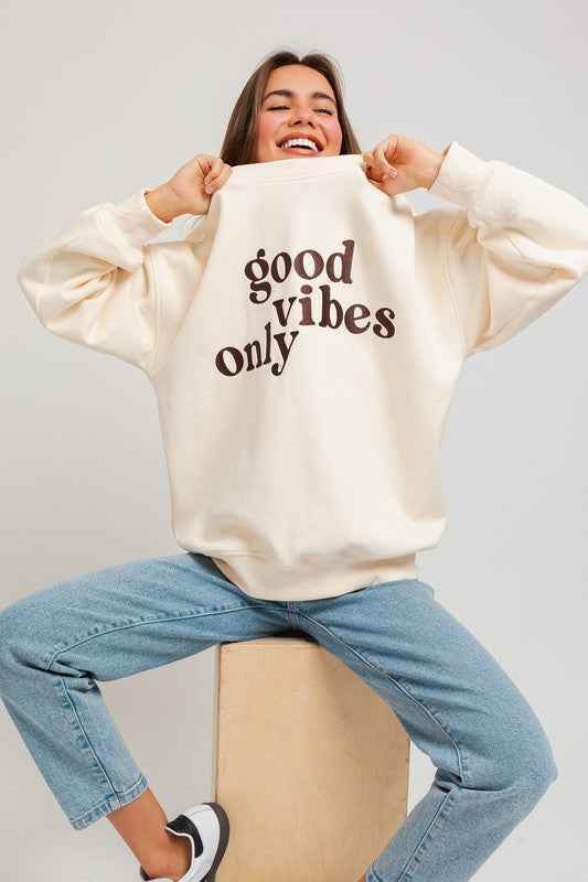 Letter Embroidery Sweatshirt for Oversized Stylish Comfort - Akana Style