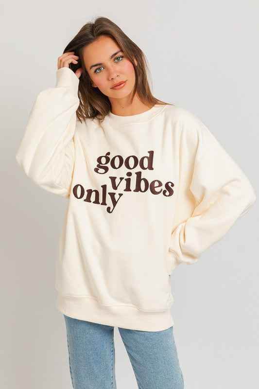 Letter Embroidery Sweatshirt for Oversized Stylish Comfort - Akana Style