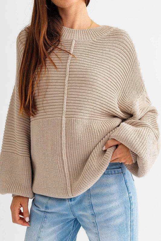 Ribbed Knitted Sweater - Akana Style