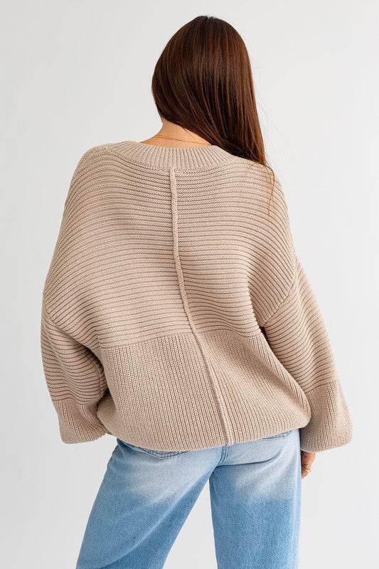 Ribbed Knitted Sweater - Akana Style