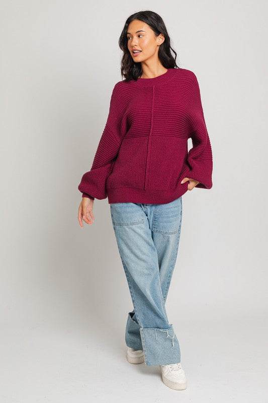 Ribbed Knitted Sweater - Akana Style
