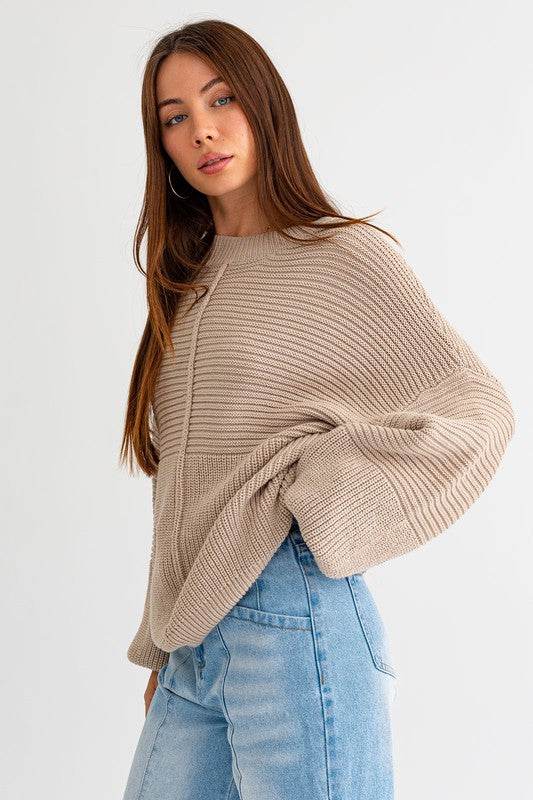 Ribbed Knitted Sweater - Akana Style
