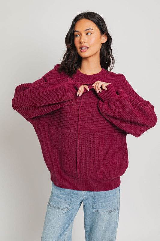 Ribbed Knitted Sweater - Akana Style