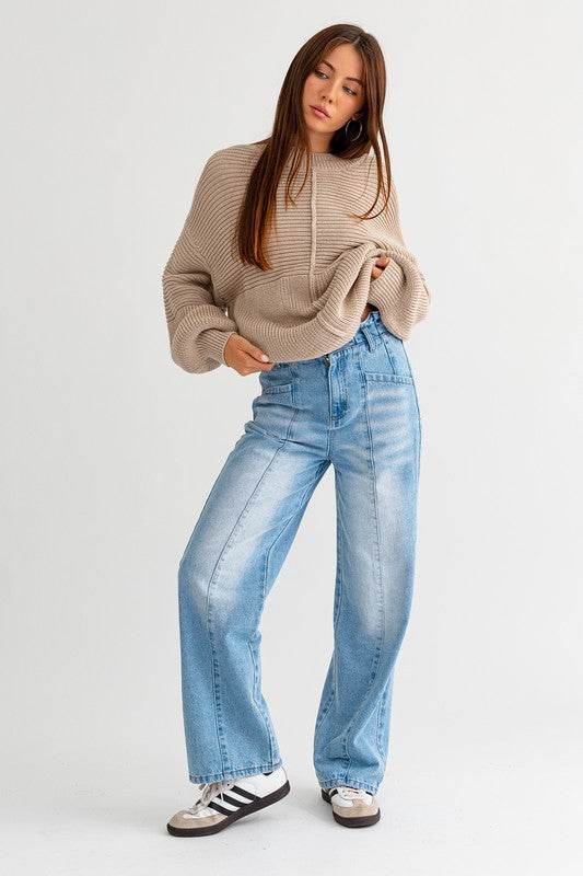 Ribbed Knitted Sweater - Akana Style