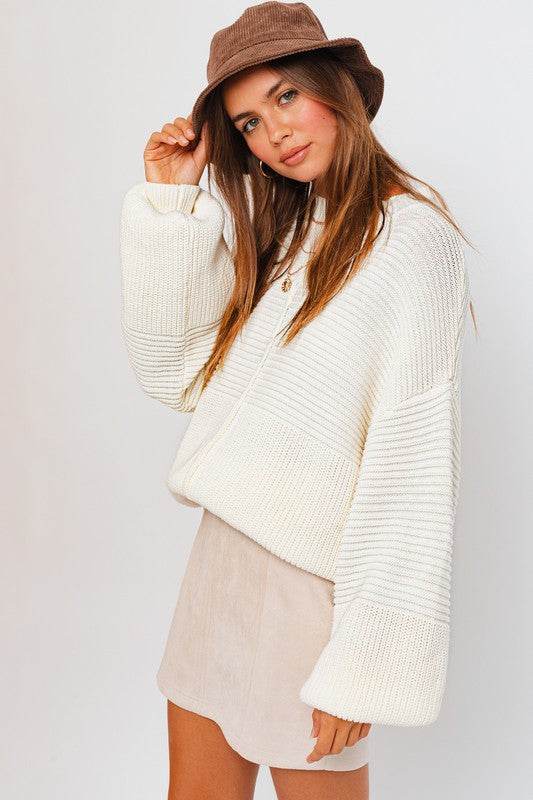 Ribbed Knitted Sweater - Akana Style