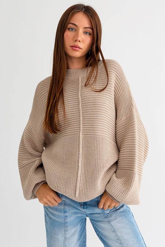 Ribbed Knitted Sweater - Akana Style