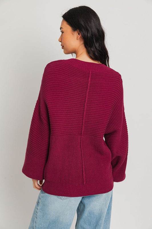 Ribbed Knitted Sweater - Akana Style