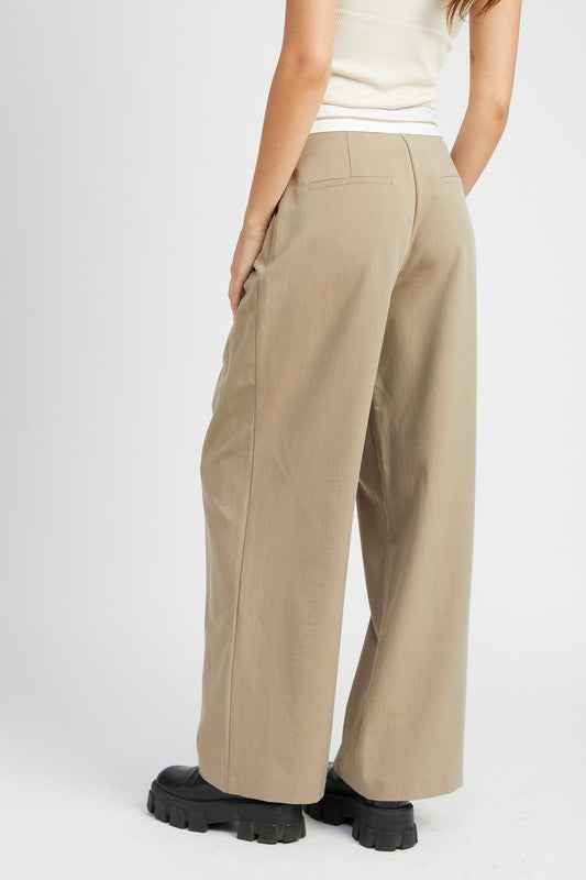 REVERSE WAIST BAND TAILORED PANTS - Akana Style