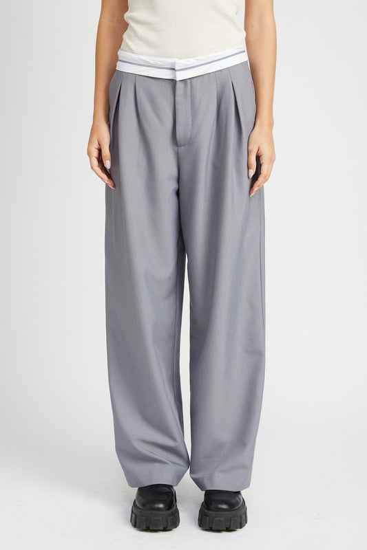 REVERSE WAIST BAND TAILORED PANTS - Akana Style