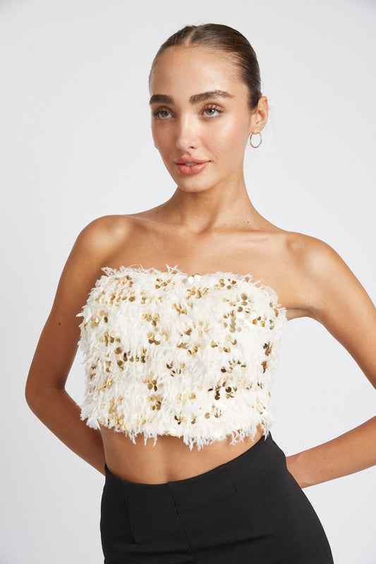 FEATHER TUBE TOP - Akana Style