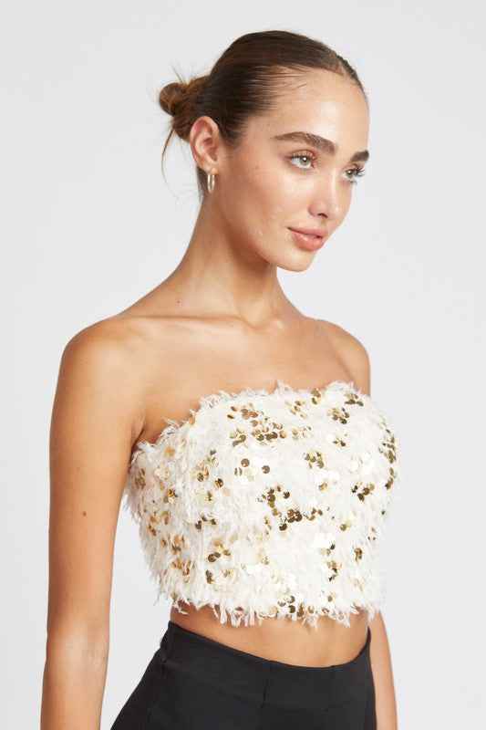 FEATHER TUBE TOP - Akana Style