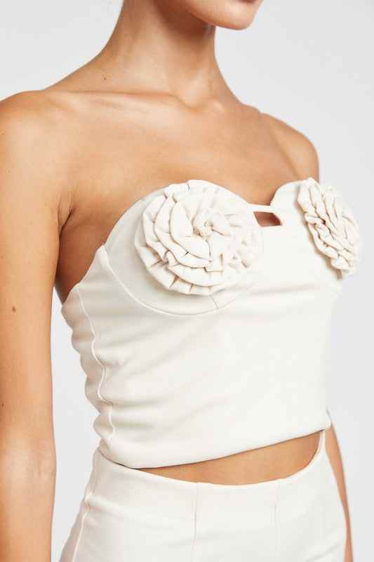 ROSETTE BUSTIER TOP - Akana Style