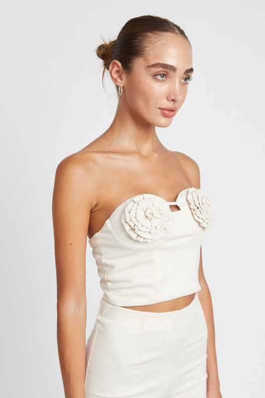 ROSETTE BUSTIER TOP - Akana Style