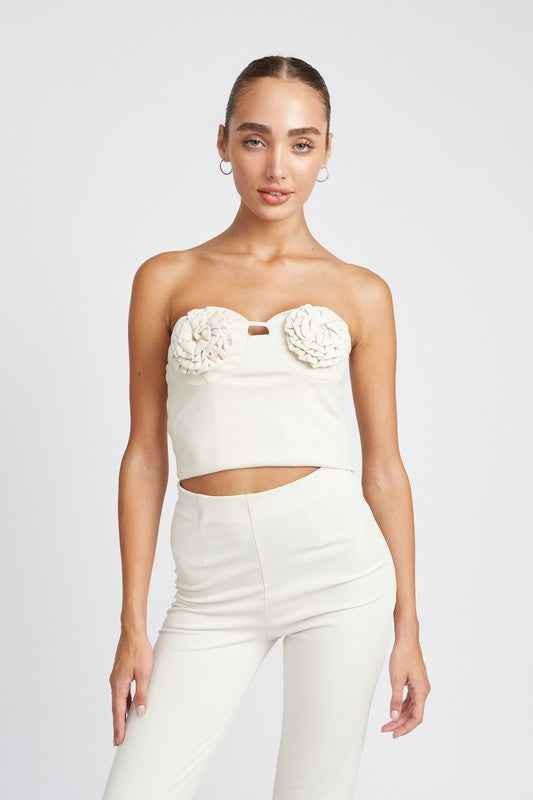 ROSETTE BUSTIER TOP - Akana Style