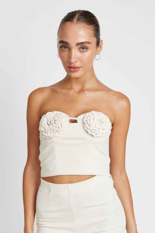 ROSETTE BUSTIER TOP - Akana Style