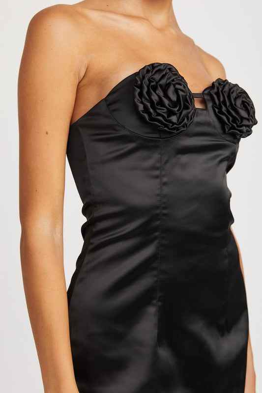 ROSETTE BUST MINI DRESS - Akana Style
